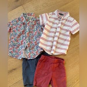 Janie and Jack, and Tea Collextion Floral and Striped Kids Shirt Set
